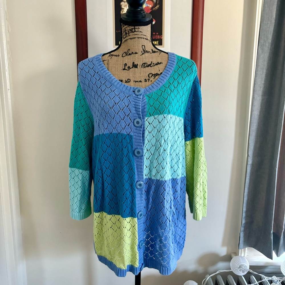 Colorblock knit sweater